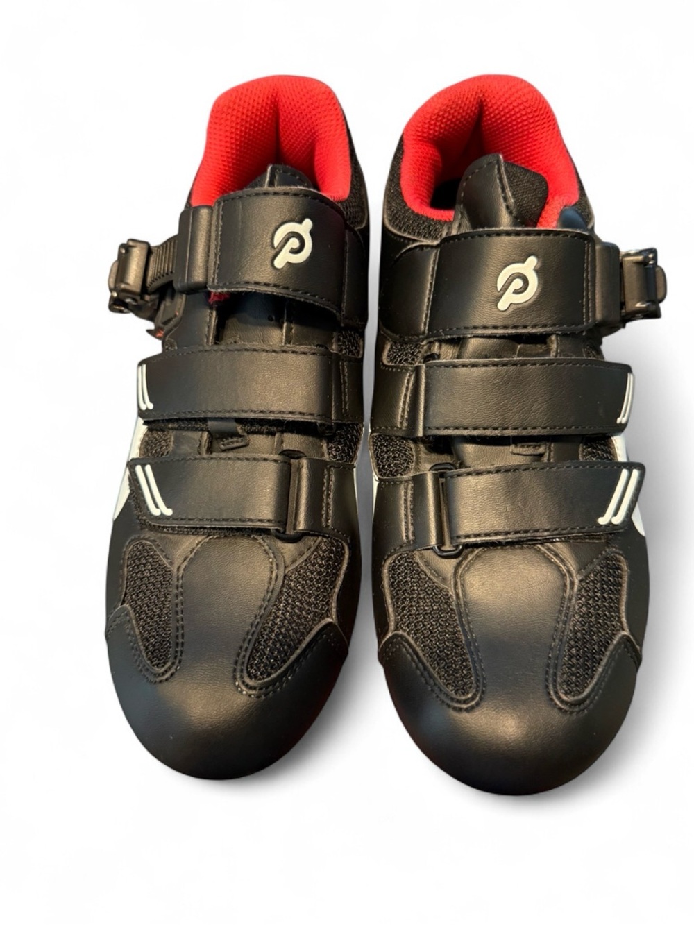 Peloton Black Kids Sneakers with Red Lining and White Accents